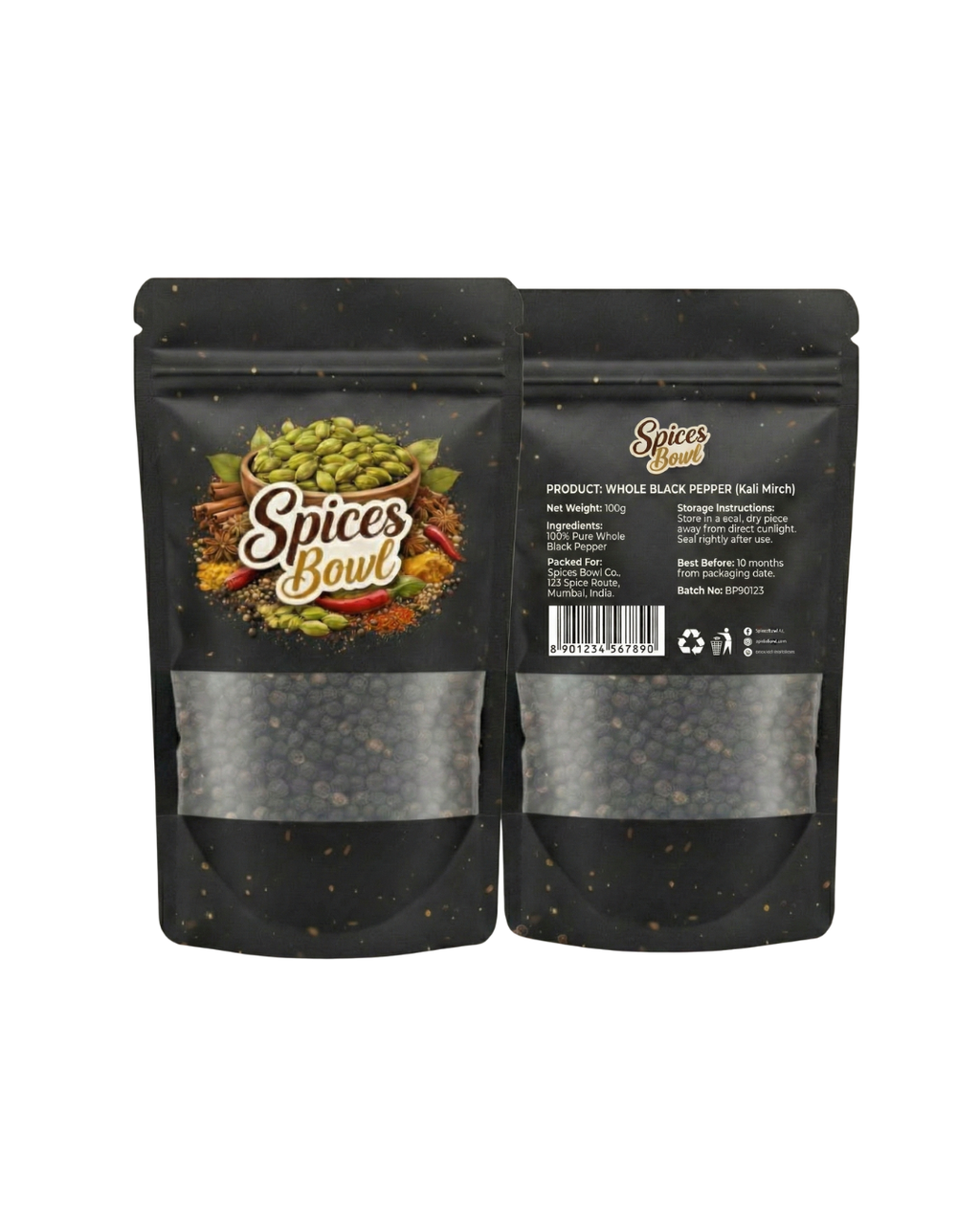 Premium Black Pepper (Kali Mirch) – Bold Aroma & Natural Heat